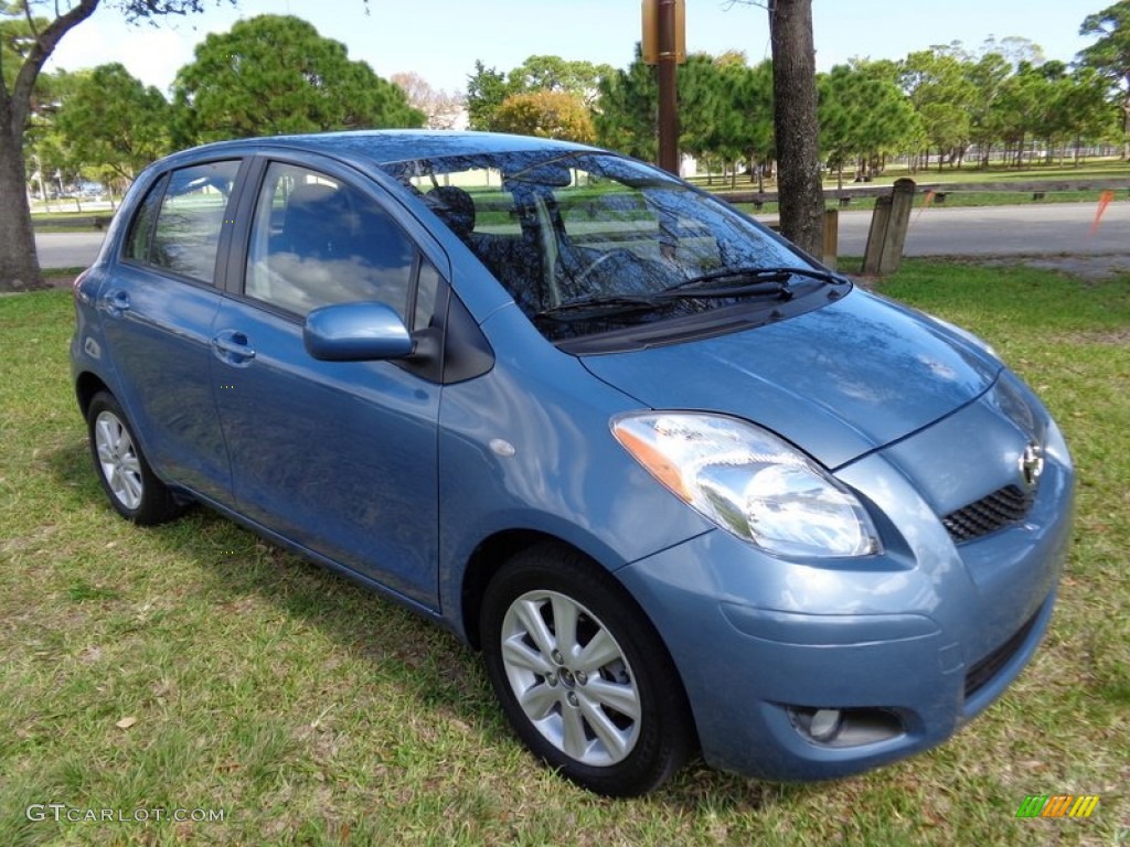 2009 Yaris 5 Door Liftback - Bayou Blue Pearl / Dark Charcoal photo #15
