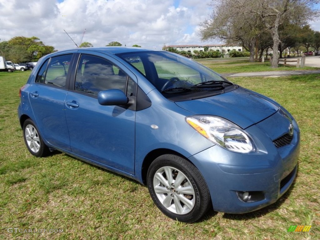 2009 Yaris 5 Door Liftback - Bayou Blue Pearl / Dark Charcoal photo #25