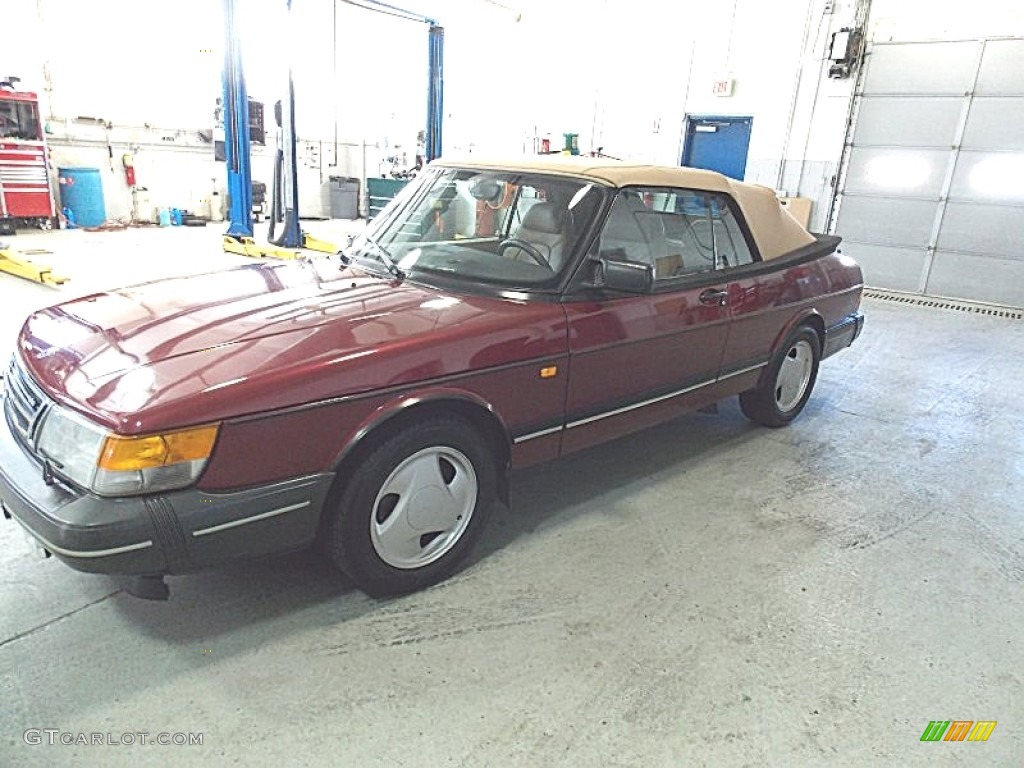 1993 900 Turbo Convertible - Ruby Red Pearl Metallic / Beige photo #6