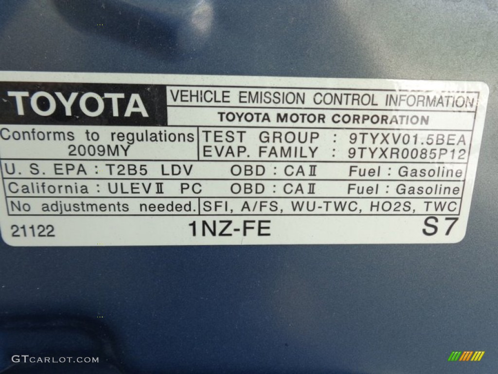 2009 Yaris 5 Door Liftback - Bayou Blue Pearl / Dark Charcoal photo #73