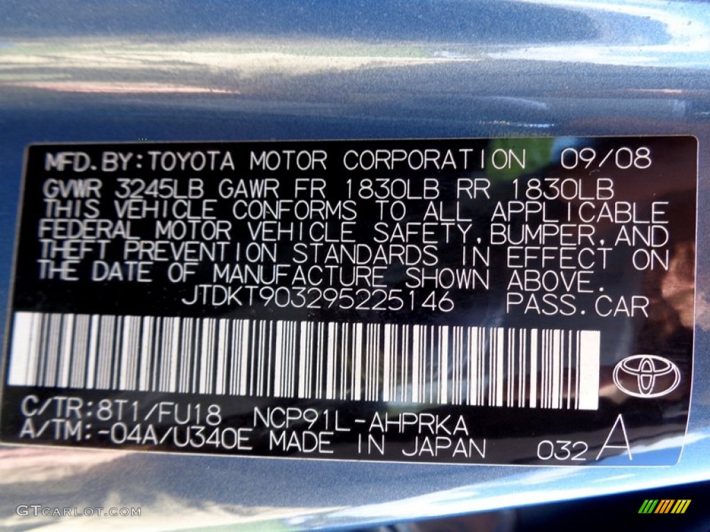 2009 Yaris 5 Door Liftback - Bayou Blue Pearl / Dark Charcoal photo #74