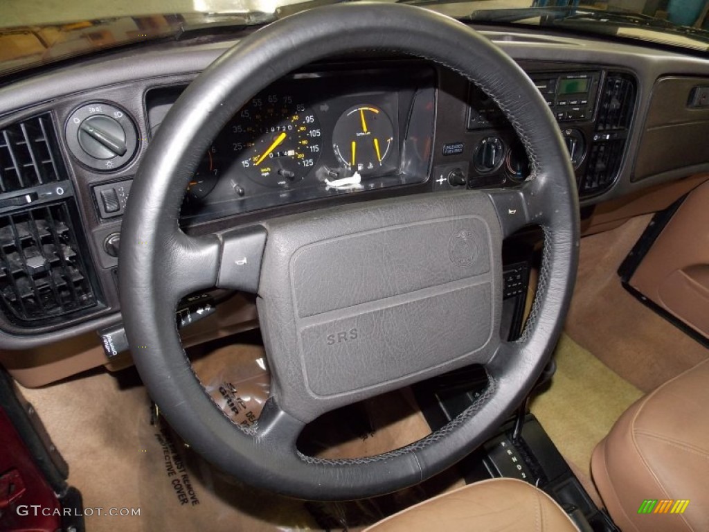1993 900 Turbo Convertible - Ruby Red Pearl Metallic / Beige photo #28