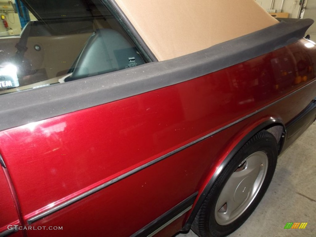 1993 900 Turbo Convertible - Ruby Red Pearl Metallic / Beige photo #51