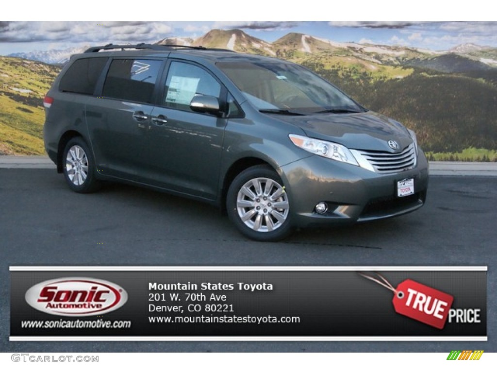 2014 Sienna Limited AWD - Cypress Green Pearl / Light Gray photo #1