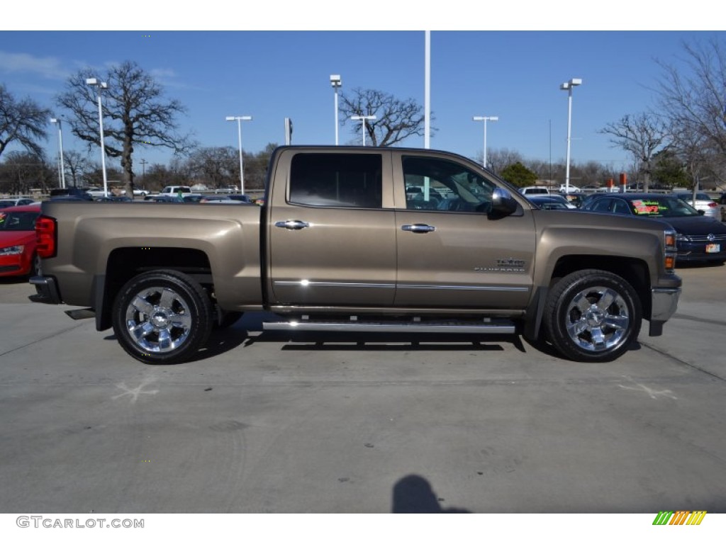 Brownstone Metallic 2014 Chevrolet Silverado 1500 LTZ Crew Cab Exterior Photo #90833284