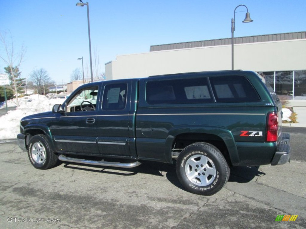 2004 Silverado 1500 Z71 Extended Cab 4x4 - Dark Green Metallic / Tan photo #4