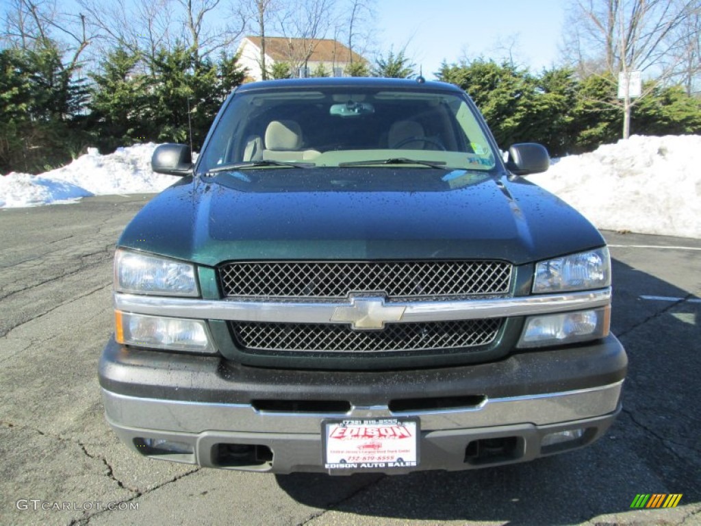 2004 Silverado 1500 Z71 Extended Cab 4x4 - Dark Green Metallic / Tan photo #12