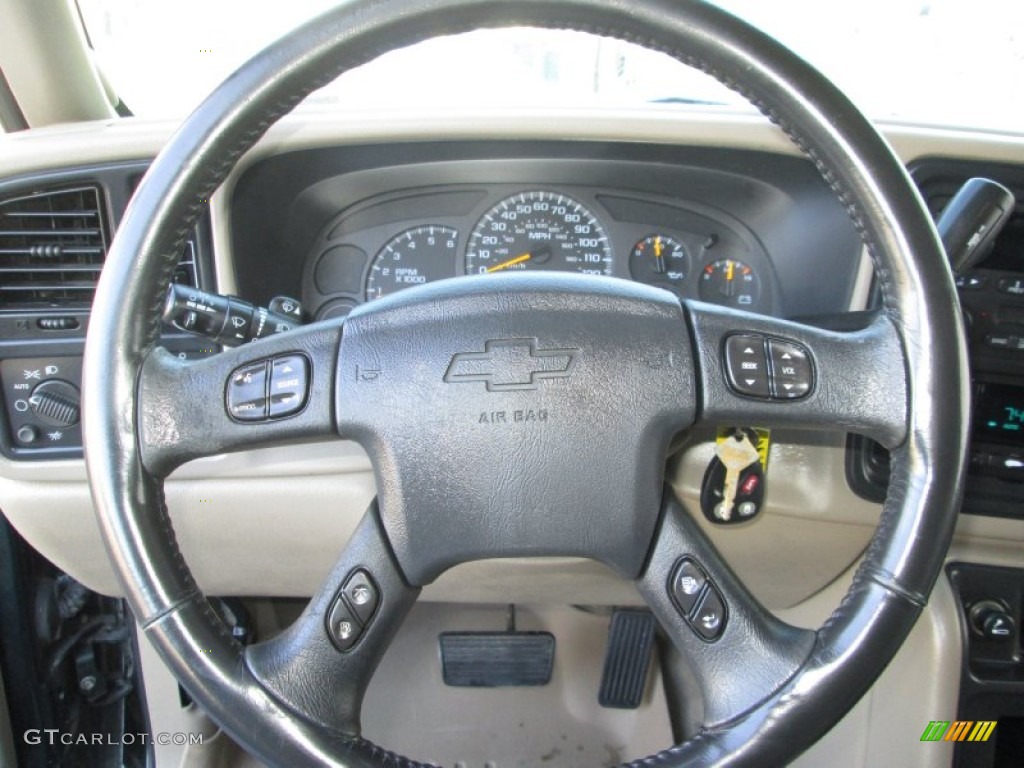 2004 Chevrolet Silverado 1500 Z71 Extended Cab 4x4 Tan Steering Wheel Photo #90834611