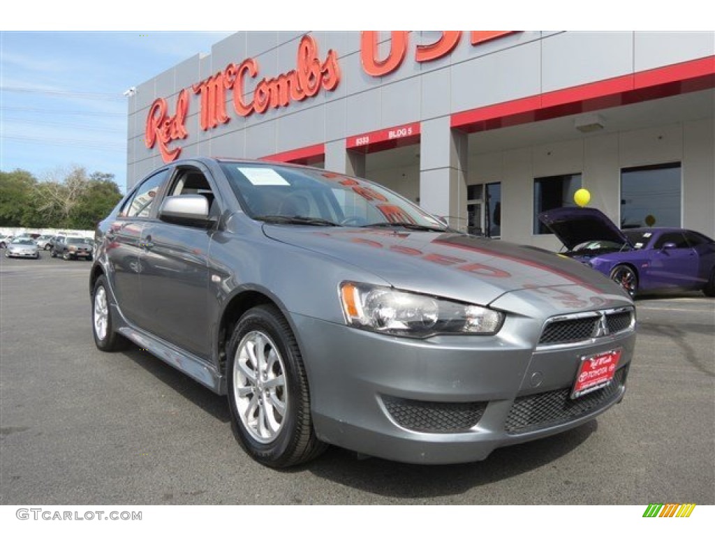 2013 Lancer Sportback ES - Mercury Gray Pearl / Black photo #1