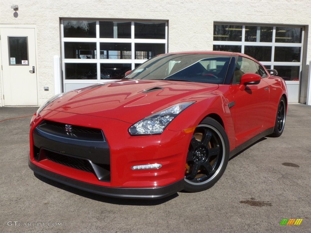 Solid Red 2014 Nissan GT-R Black Edition Exterior Photo #90835432