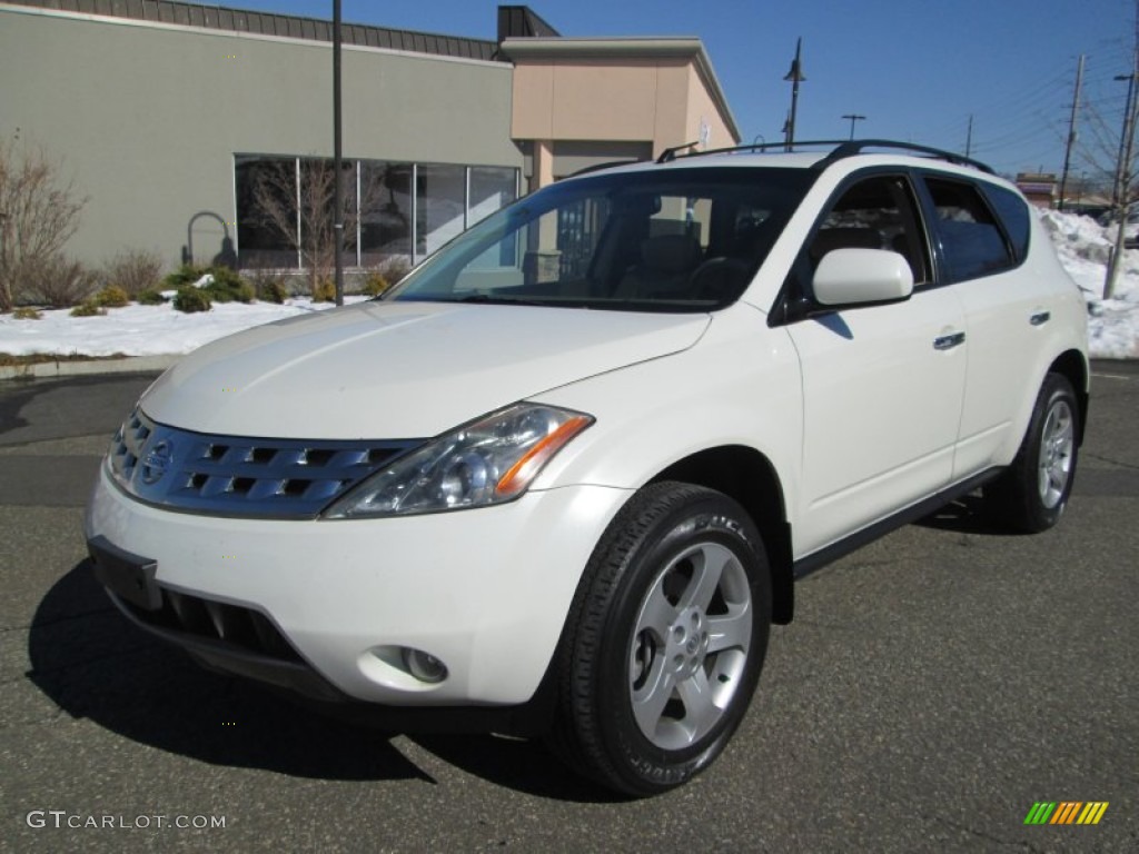 2004 Murano SL AWD - Glacier Pearl White / Cafe Latte photo #2