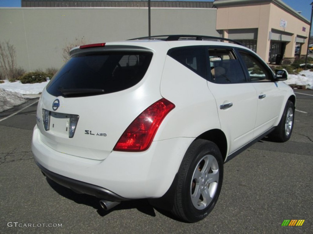 2004 Murano SL AWD - Glacier Pearl White / Cafe Latte photo #7