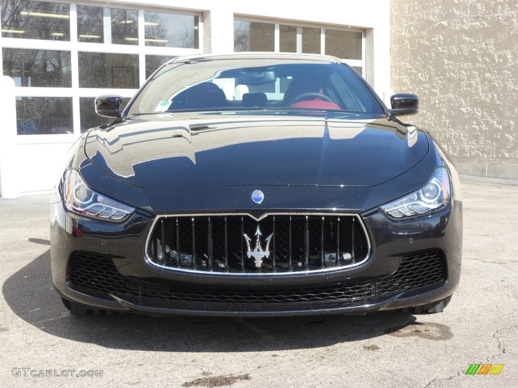 2014 Ghibli S Q4 - Nero Ribelle (Black Metallic) / Nero/Rosso photo #2