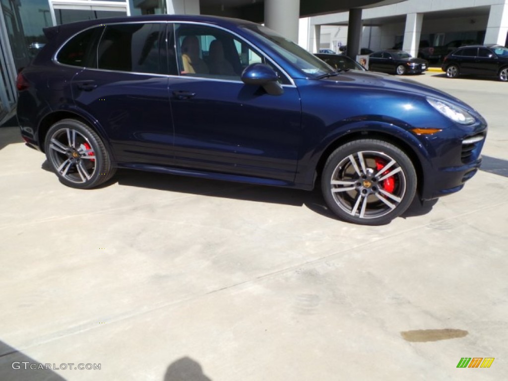 Dark Blue Metallic 2014 Porsche Cayenne Turbo Exterior Photo #90839479