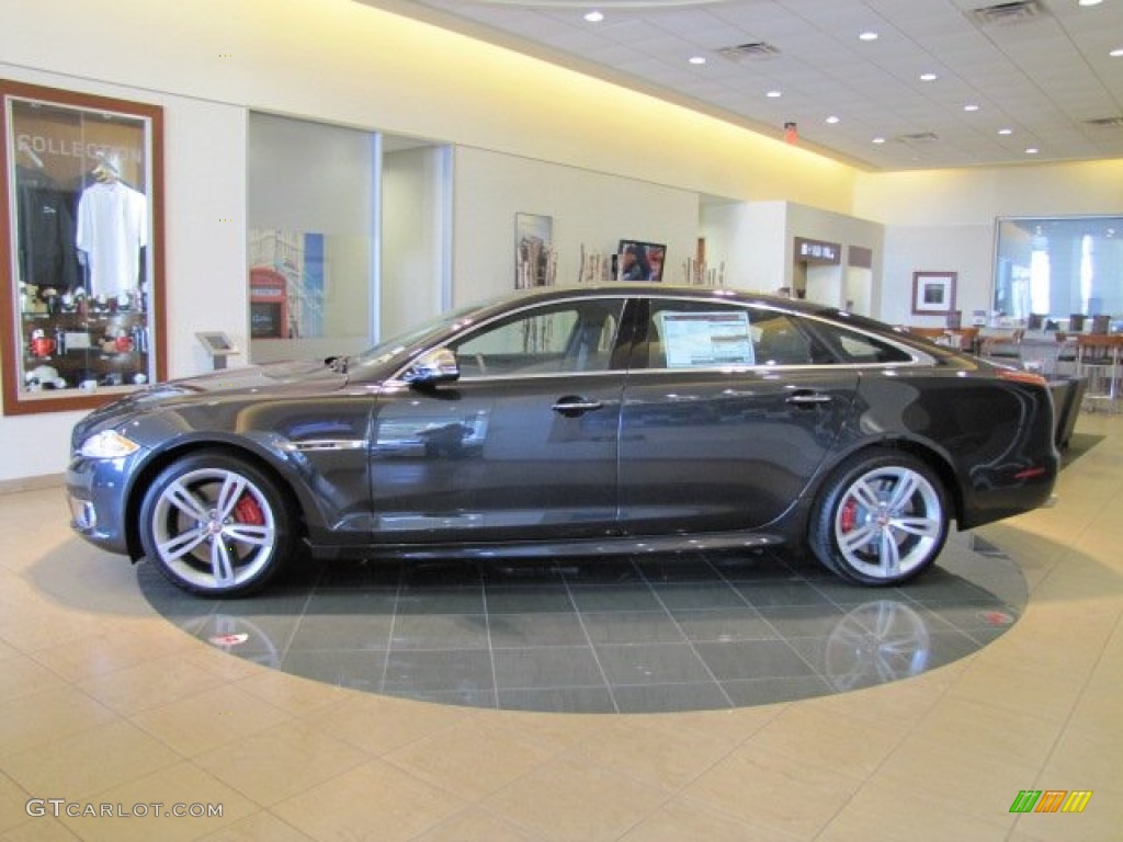 Stratus Grey Metallic 2014 Jaguar XJ XJR LWB Exterior Photo #90840802