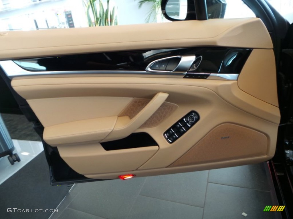 2014 Porsche Panamera S E-Hybrid Luxor Beige Door Panel Photo #90840868