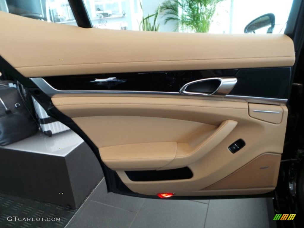 2014 Porsche Panamera S E-Hybrid Luxor Beige Door Panel Photo #90841076