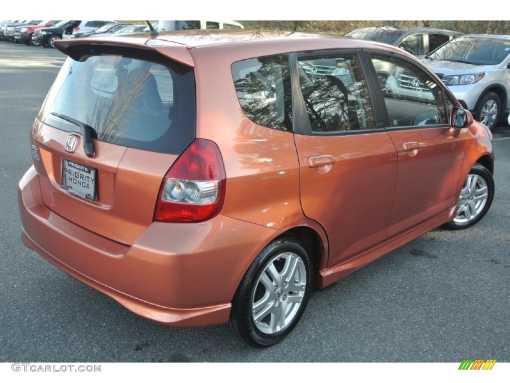 2008 Fit Sport - Blaze Orange Metallic / Black/Grey photo #4