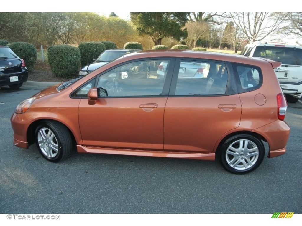 2008 Fit Sport - Blaze Orange Metallic / Black/Grey photo #6