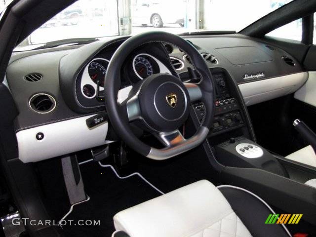 2007 Lamborghini Gallardo Nera E-Gear Nero Perseus/Bianco Polar Dashboard Photo #908468