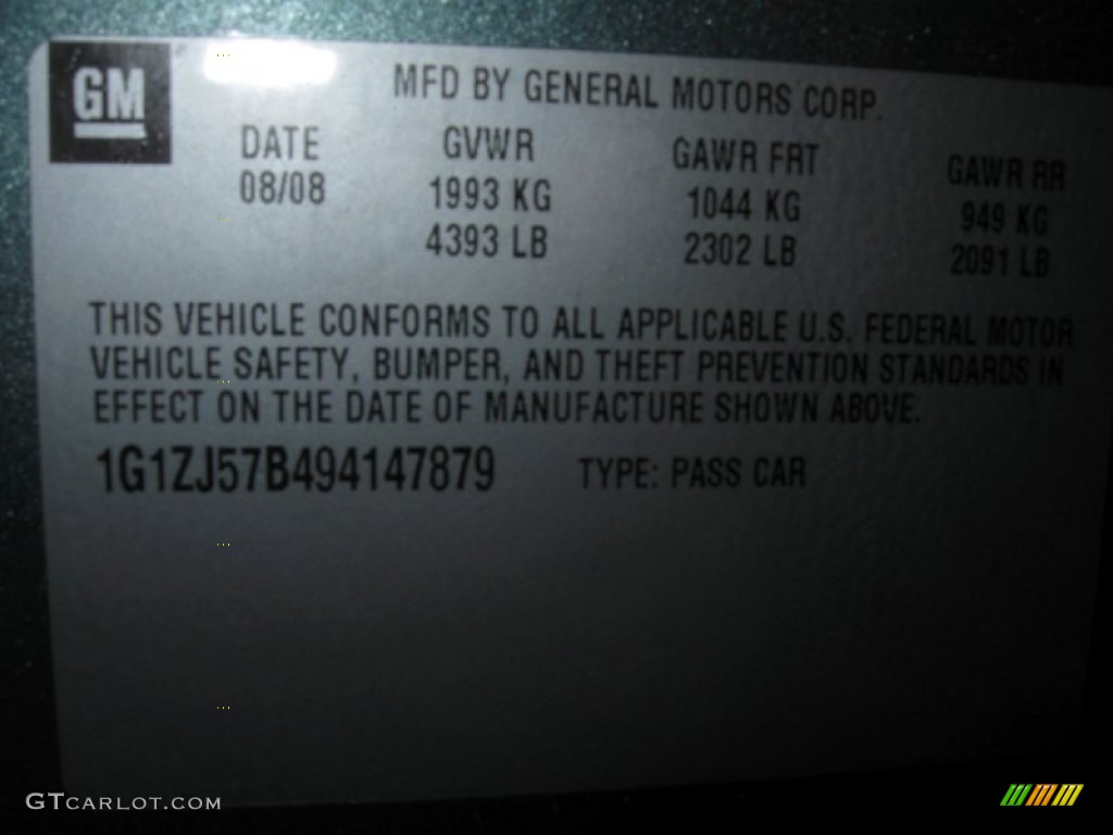 2009 Malibu LT Sedan - Silver Moss Metallic / Titanium photo #14