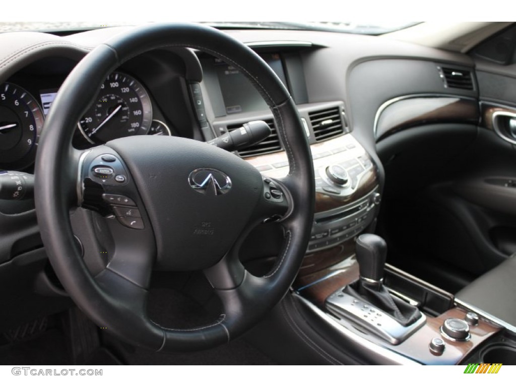2011 Infiniti M 56x AWD Sedan Java Steering Wheel Photo #90848617