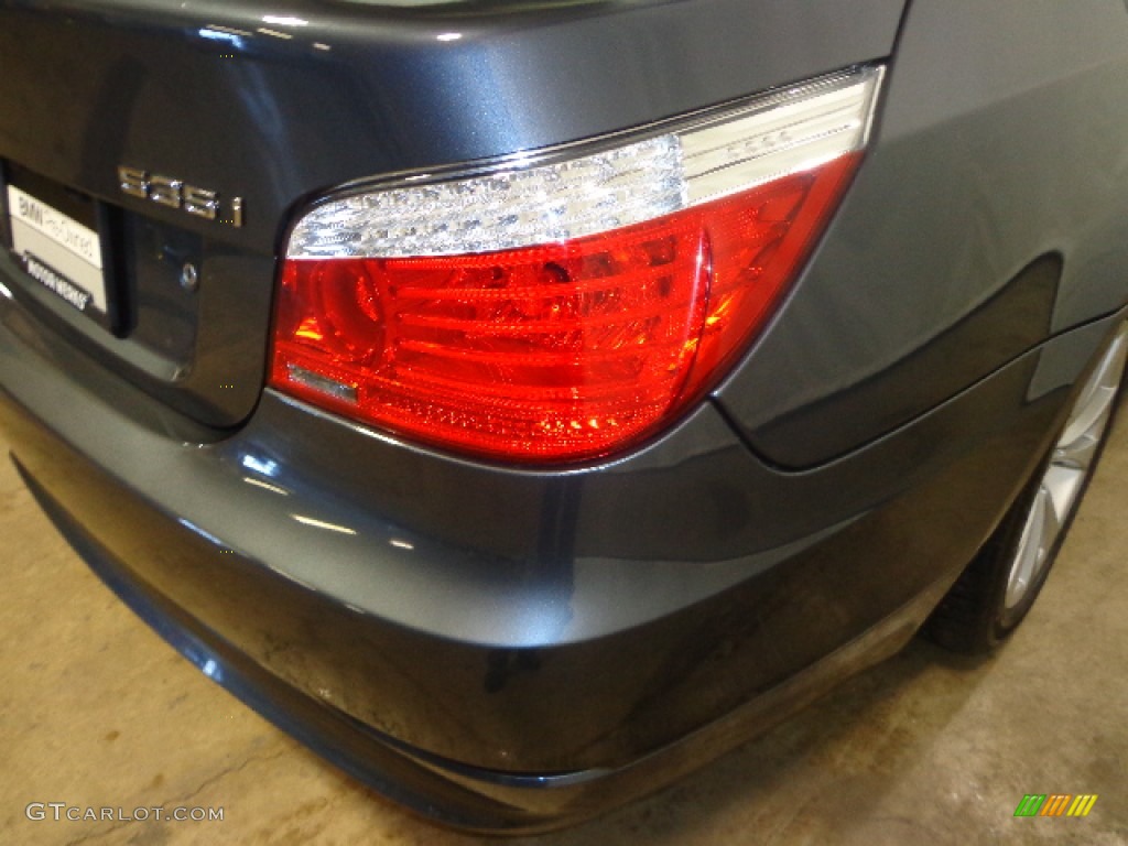 2009 5 Series 535xi Sedan - Platinum Grey Metallic / Black Dakota Leather photo #11