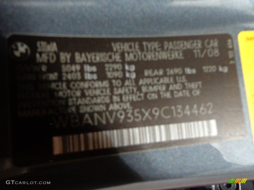 2009 5 Series 535xi Sedan - Platinum Grey Metallic / Black Dakota Leather photo #18