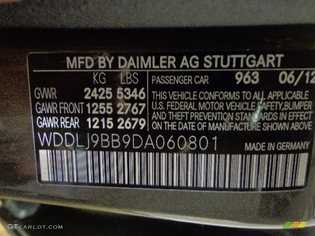 2013 CLS Color Code 963 for Indium Grey Metallic Photo #90850030