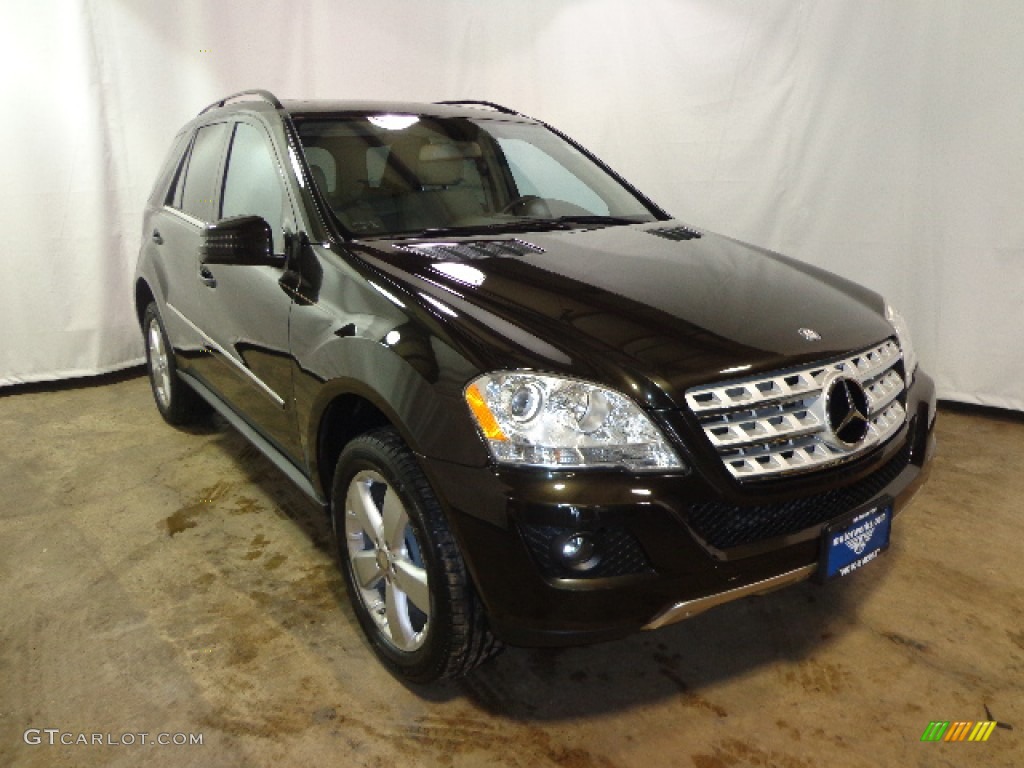 2011 ML 350 4Matic - Verde Brook Metallic / Cashmere photo #1