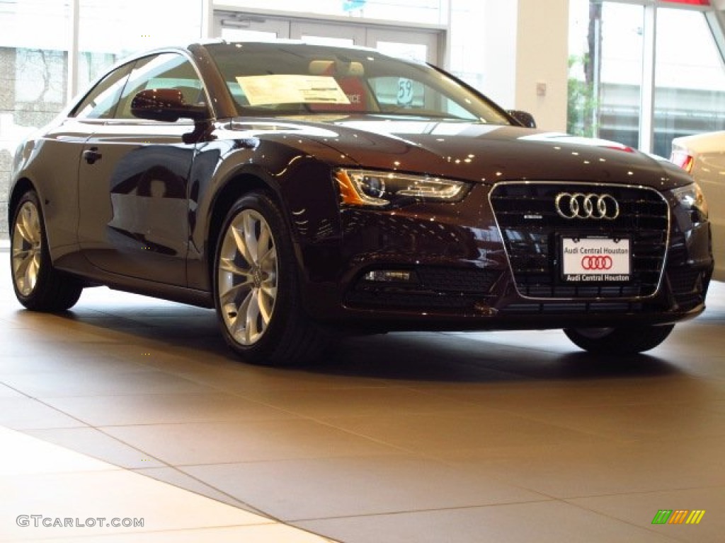 2014 A5 2.0T quattro Coupe - Shiraz Red Metallic / Velvet Beige photo #1