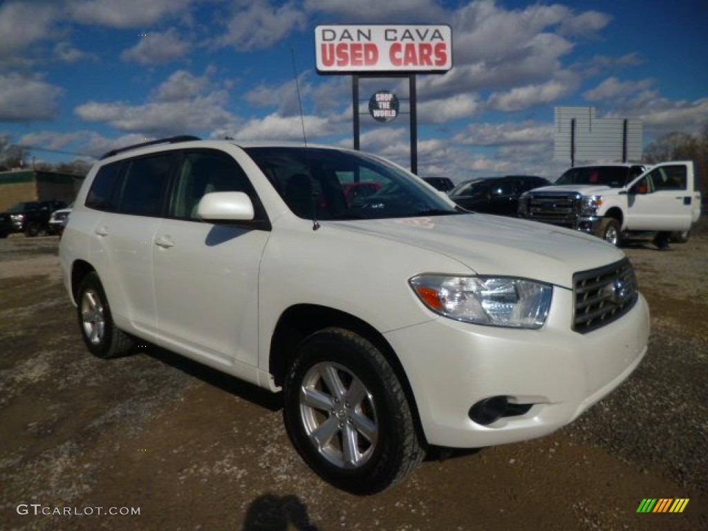 2009 Highlander V6 4WD - Blizzard White Pearl / Ash photo #1