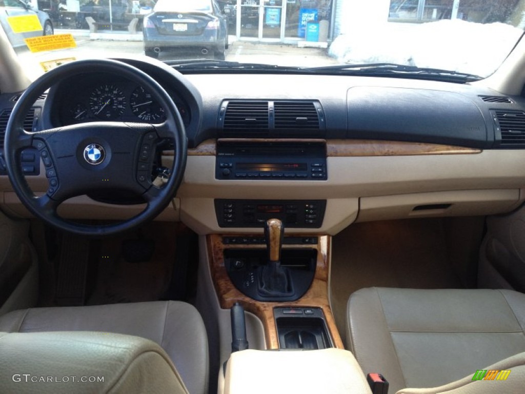 2003 BMW X5 3.0i Beige Dashboard Photo #90854438