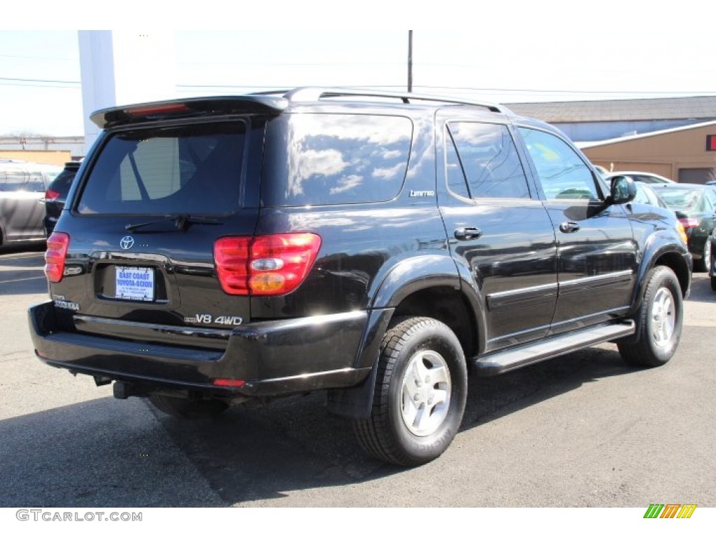 2002 Sequoia Limited 4WD - Black / Oak photo #4