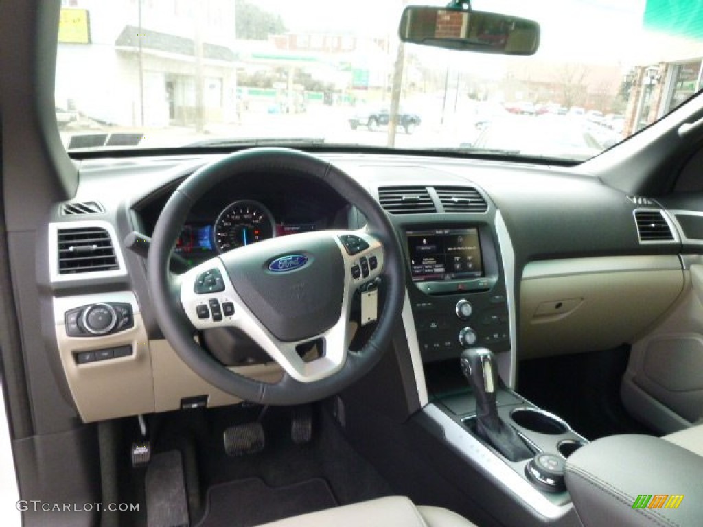 2014 Explorer XLT 4WD - Oxford White / Medium Light Stone photo #12