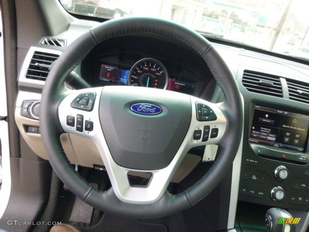 2014 Explorer XLT 4WD - Oxford White / Medium Light Stone photo #18