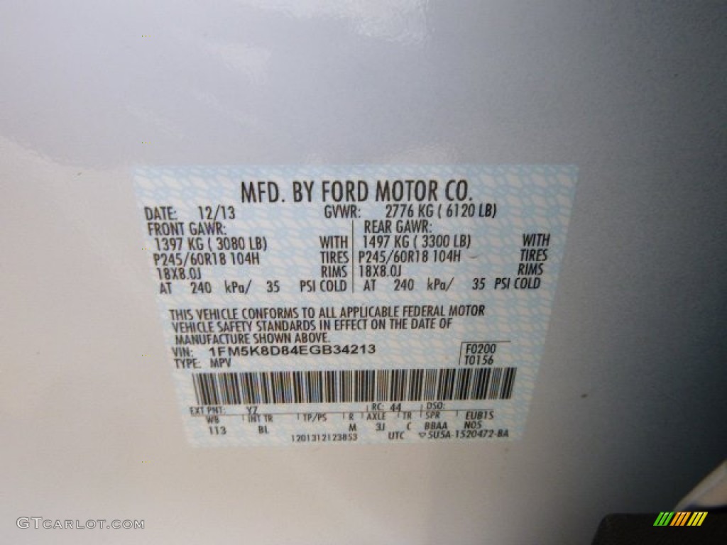 2014 Explorer XLT 4WD - Oxford White / Medium Light Stone photo #20