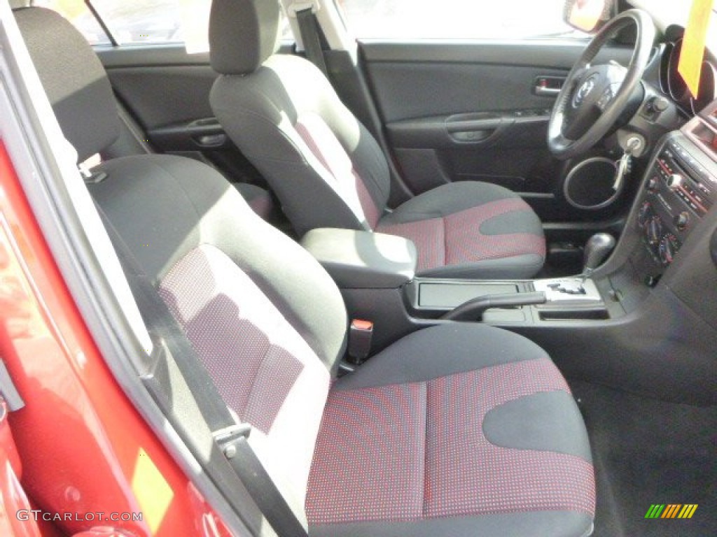 2006 MAZDA3 s Touring Sedan - Velocity Red Mica / Black/Red photo #16