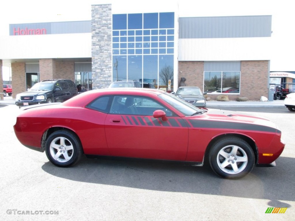 2009 Challenger SE - Inferno Red Crystal Pearl Coat / Dark Slate Gray photo #1