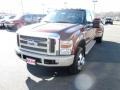 2008 Dark Copper Metallic Ford F350 Super Duty King Ranch Crew Cab 4x4 Dually  photo #3