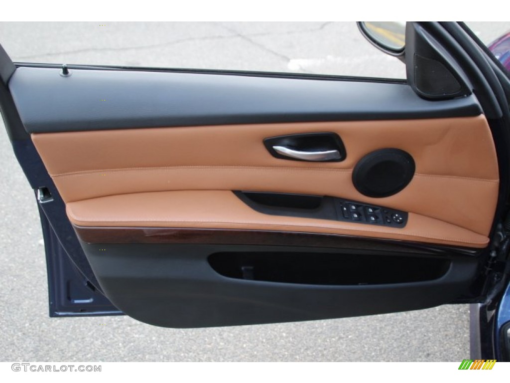 2011 BMW 3 Series 328i xDrive Sedan Saddle Brown Dakota Leather Door Panel Photo #90863099