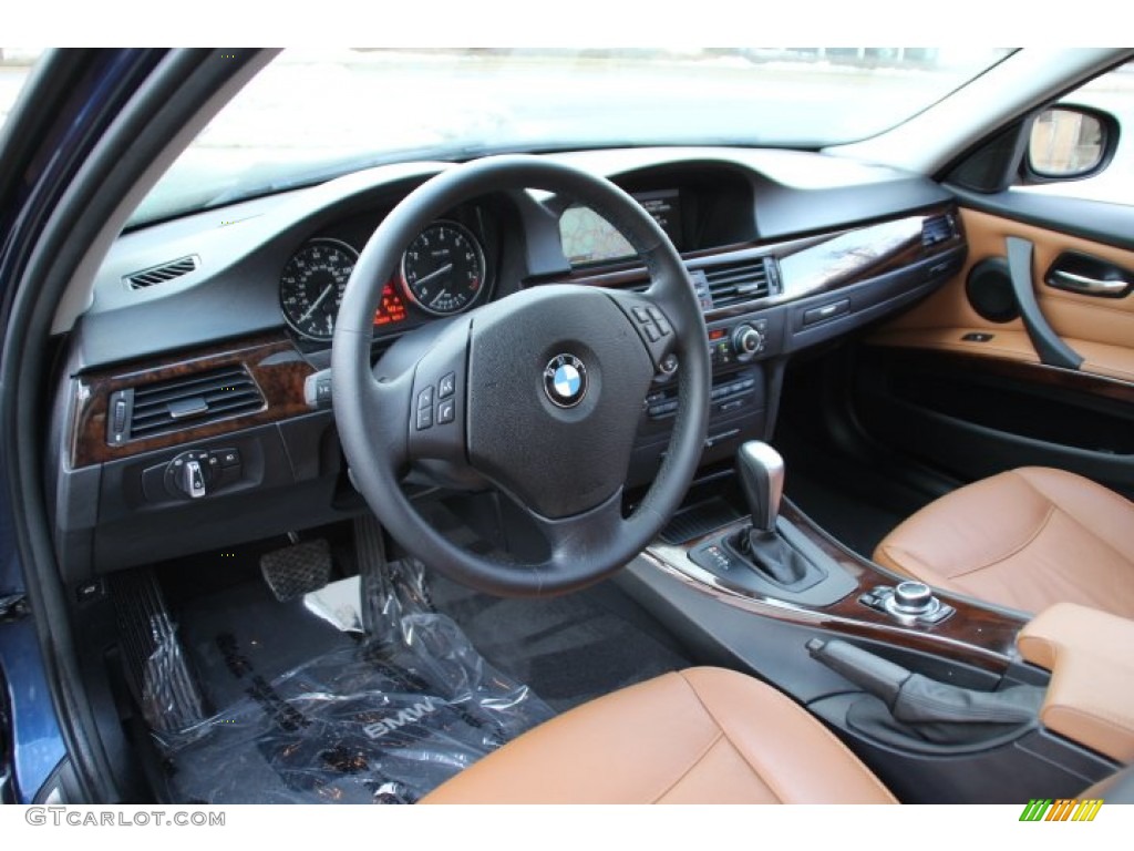 2011 BMW 3 Series 328i xDrive Sedan Saddle Brown Dakota Leather Dashboard Photo #90863114
