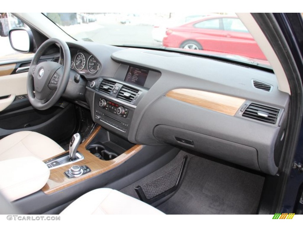 2011 BMW X3 xDrive 28i Oyster Nevada Leather Dashboard Photo #90863942
