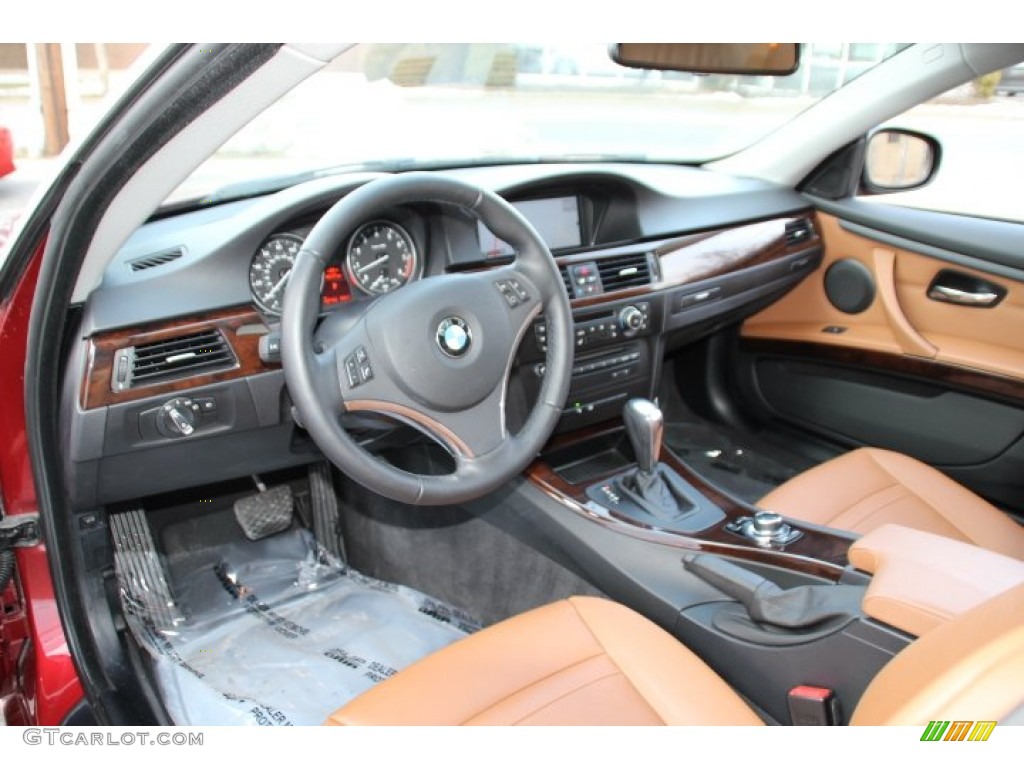 2012 BMW 3 Series 335i Coupe Saddle Brown Dashboard Photo #90864274