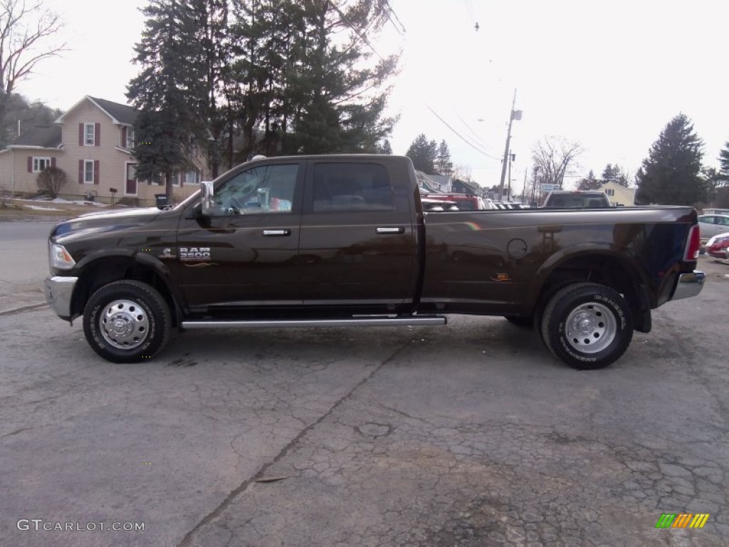 2013 3500 Laramie Crew Cab 4x4 Dually - Black Gold Pearl / Canyon Brown/Light Frost Beige photo #5