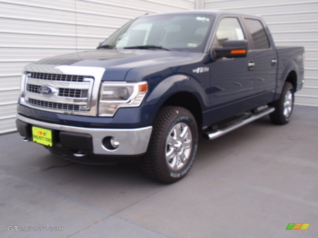 2014 F150 XLT SuperCrew 4x4 - Blue Jeans / Steel Grey photo #7