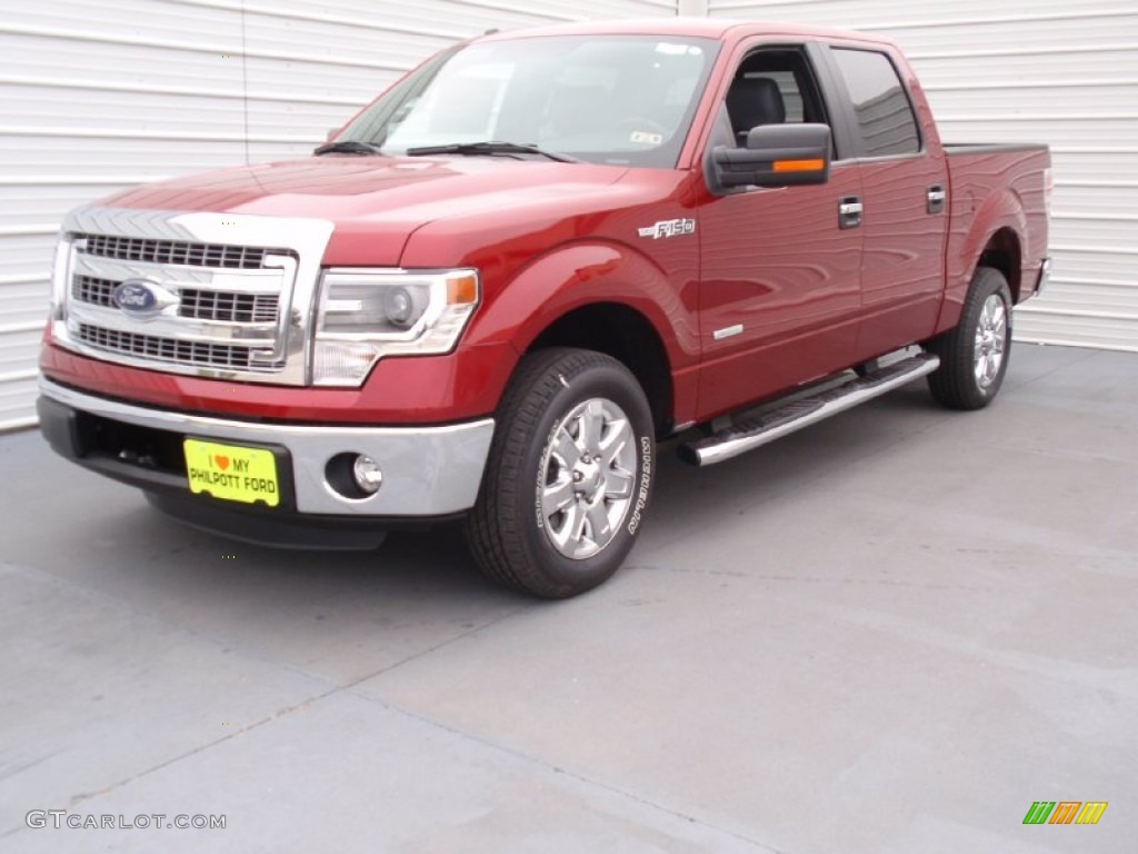 2014 F150 XLT SuperCrew - Ruby Red / Steel Grey photo #7