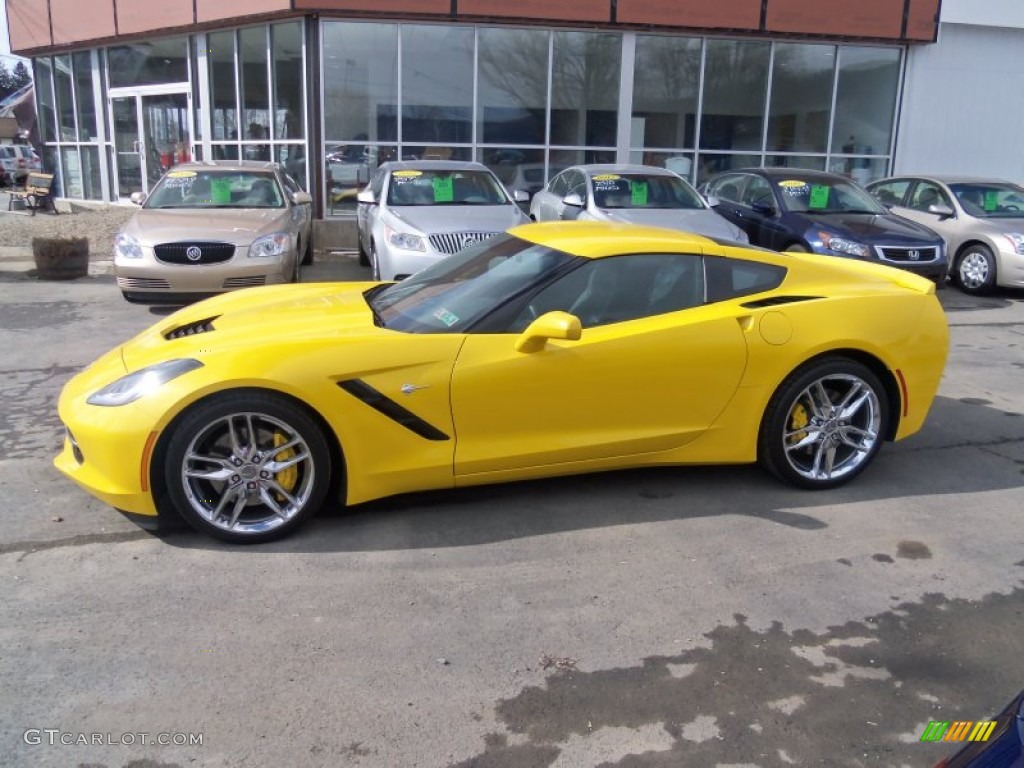 2014 Corvette Stingray Coupe Z51 - Velocity Yellow Tintcoat / Jet Black photo #4