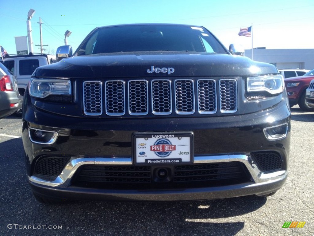2014 Grand Cherokee Summit 4x4 - Brilliant Black Crystal Pearl / Morocco Black photo #2