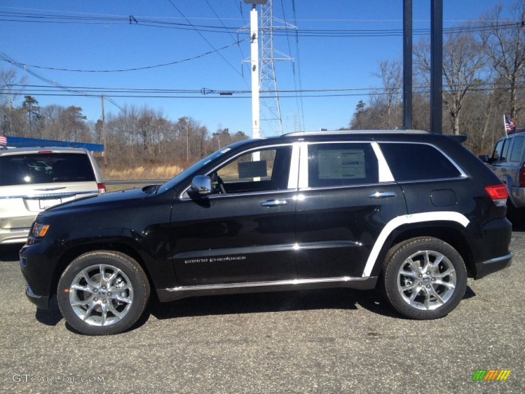2014 Grand Cherokee Summit 4x4 - Brilliant Black Crystal Pearl / Morocco Black photo #3